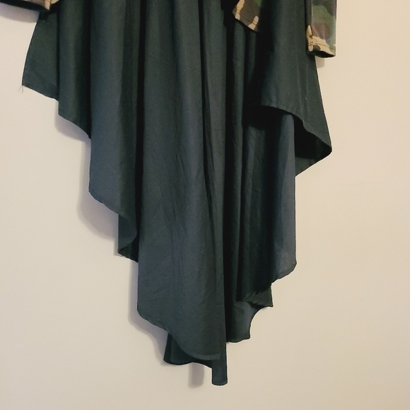 Yellow Cabbage | Women's Camo High Low Ruffle Blouse or Dress (Size Medium) - Picture 9 of 14